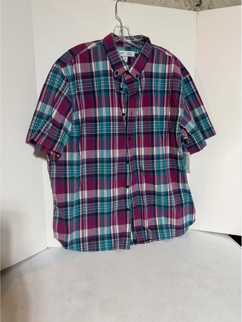 Old Navy The Classic Shirt Slim Fit XXL Stretch Boysenberry
